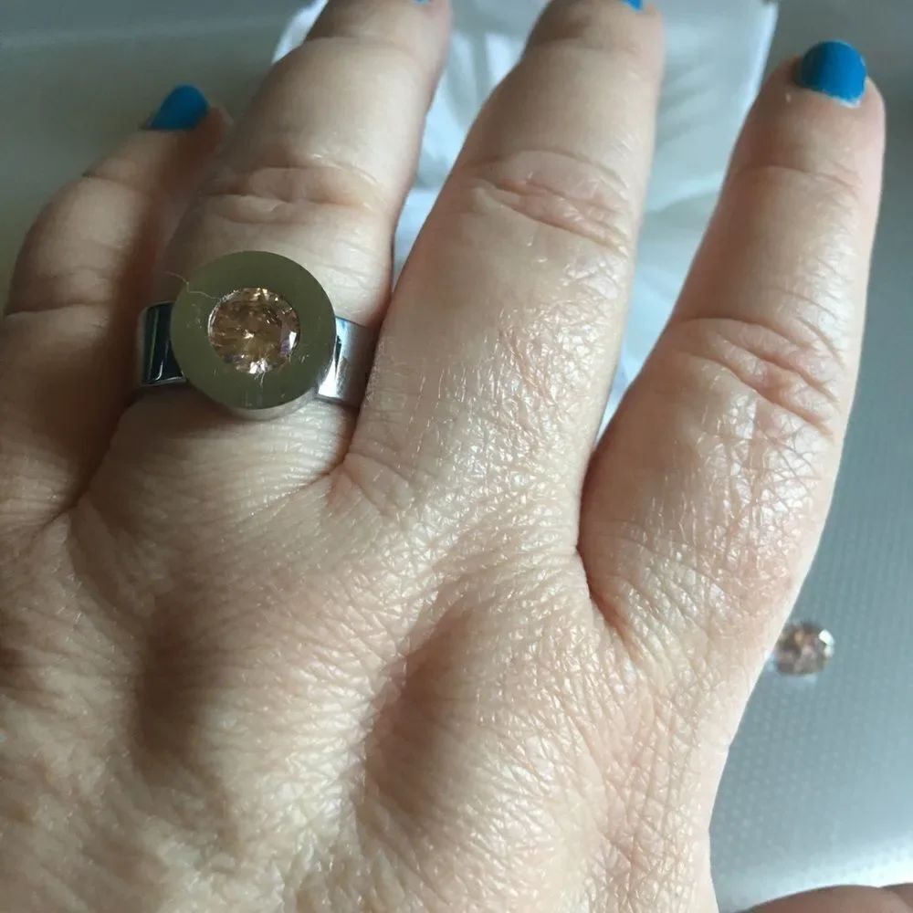 Stainless Multi Crystal Ring - Picture 3 of 3